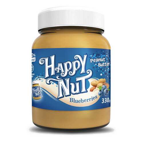 Арахисовая паста Happy Life Happy Nut с черникой 330 г в Билла