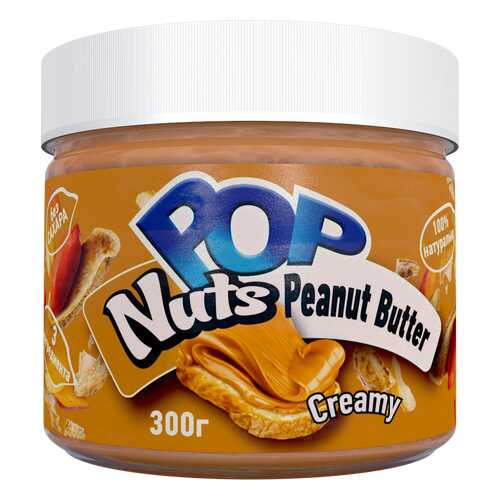Арахисовая паста POP Nuts Creamy Кремовая, 300 г в Билла
