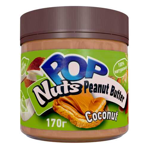 Арахисовая паста POP Nuts Peanut Butter Coconut,170 г в Билла