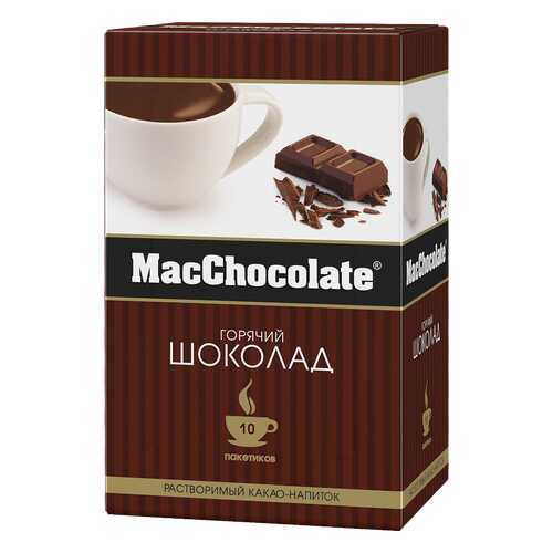 Какао-напиток растворимый т.з. MacChocolate, картонная упаковка 20г*10*10 блок в Билла