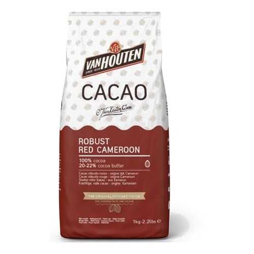 Какао порошок Van Houten 100% robust red cameroon 20-22% 1 кг в Билла