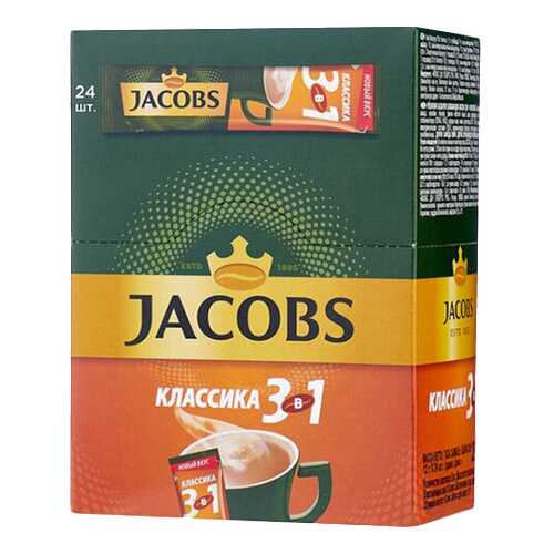 Кофе растворимый Jacobs 3в1 классика 24 стика в Билла