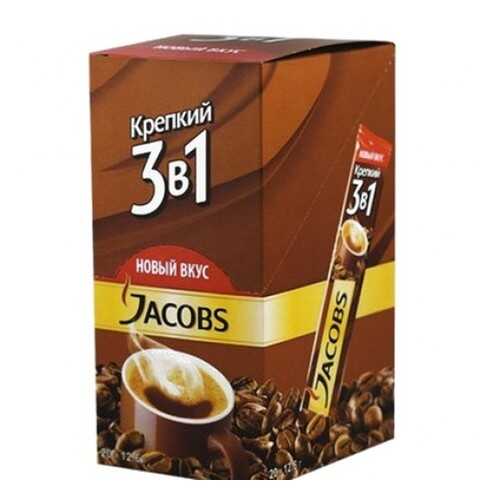 Кофе растворимый Jacobs 3в1 крепкий 24*12 г в Билла