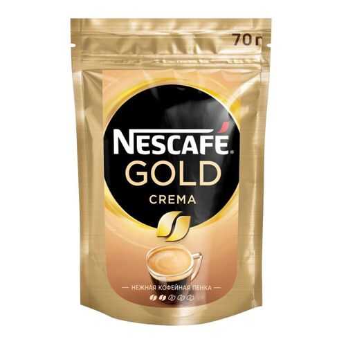 Кофе растворимый Nescafe gold crema кофе растворимый пакет 70 г в Билла