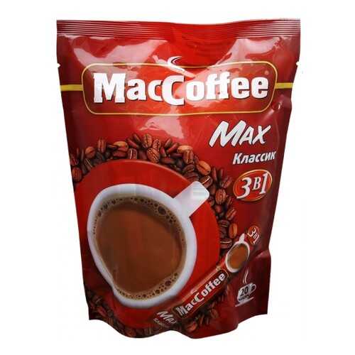 Кофейный напиток растворимый MacCoffee max классик 3в1 20 г 16 штук в Билла