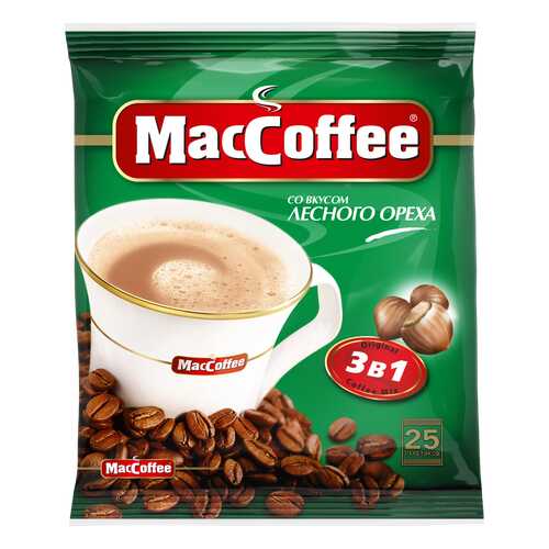 Напиток кофейный растворимый 3в1 MacCoffee Лесной Орех, м/уп 18г*25*20 (У) блок в Билла