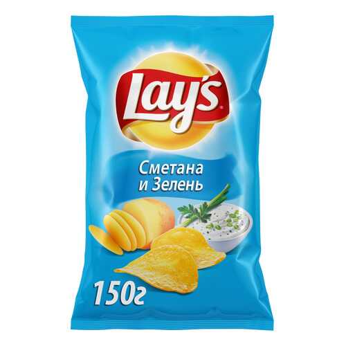 Картофельные чипсы Lay's сметана и зелень 150 г в Билла