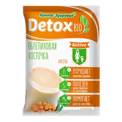 Кисель detox bio Active Облепиховая косточка Компас здоровья 25 г в Билла