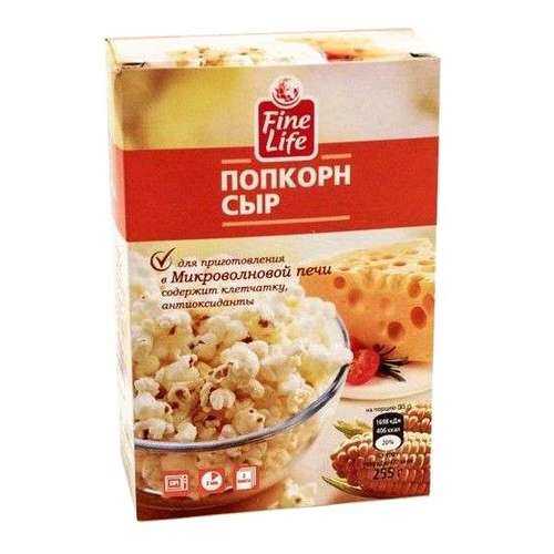 Попкорн Fine Life сыр 85 г 3 штуки в Билла