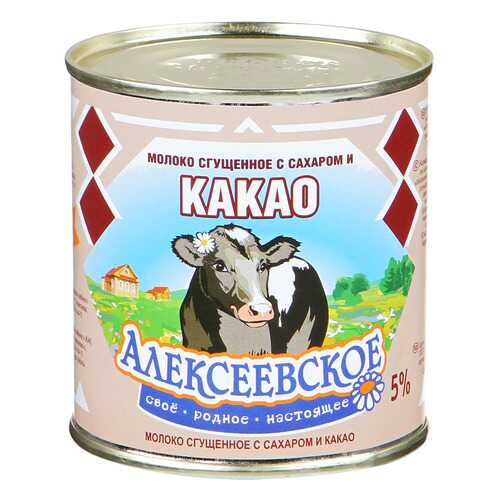 Молоко Алексеевское сгущенное 5% с сахаром и какао 380 г в Билла