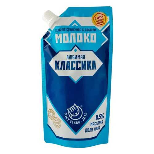 Молоко сгущенное Любимая классика 8.5% с сахаром 270 г в Билла