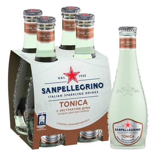 Напиток безалкогольный газированный S.Pellegrino Tonica, 4 шт по 0,20л в Билла